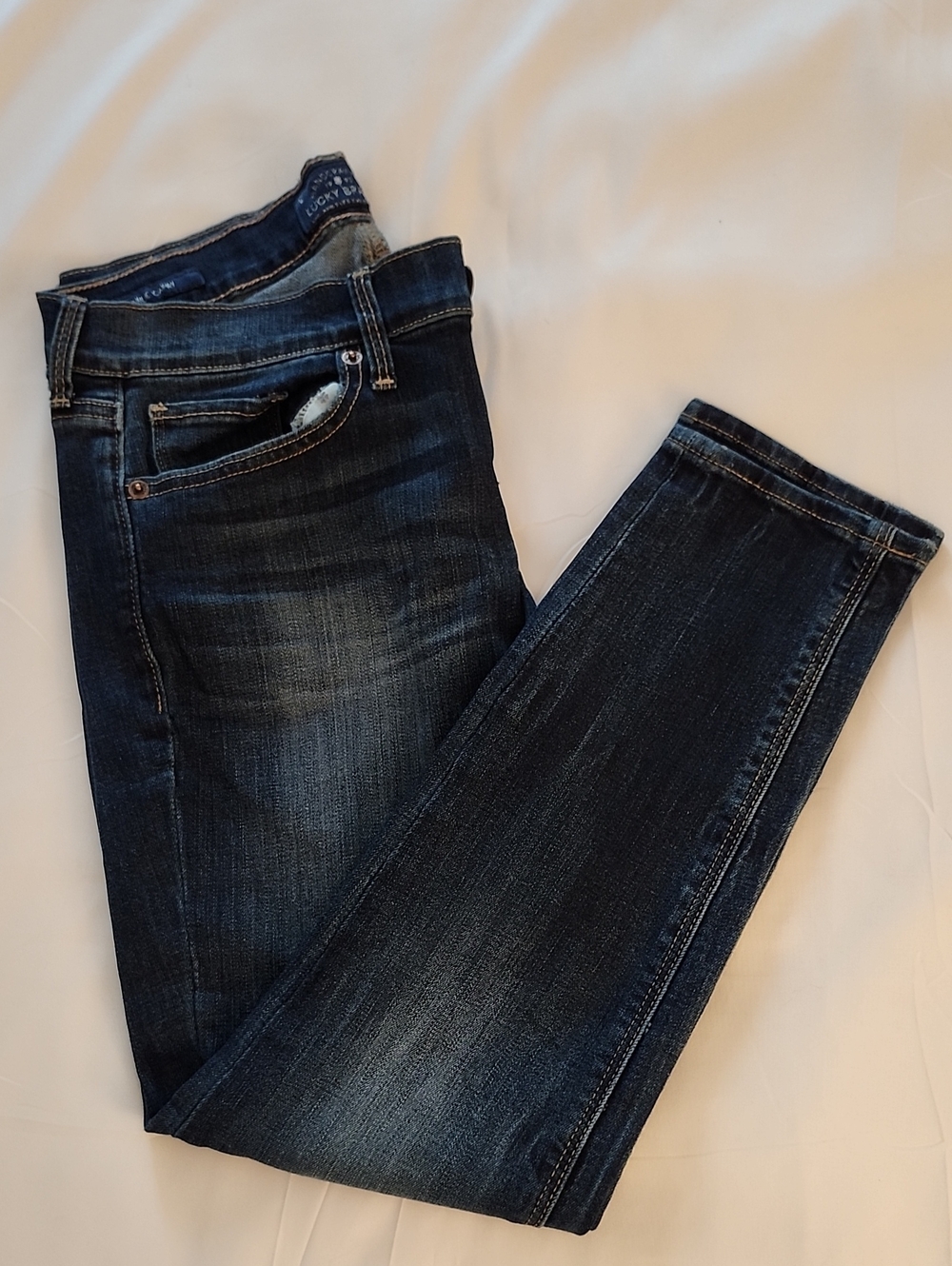 Lucky Brand Women's Dark Indigo Mid Rise Skinny Jeans